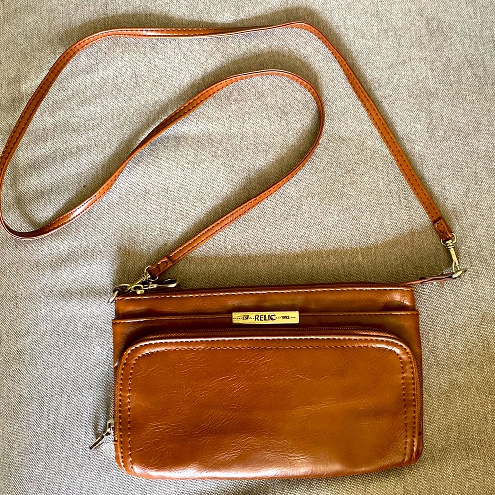 Small Brown Relic Crossbody Purse Gem